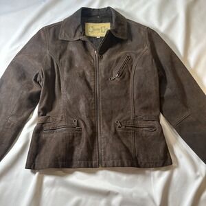 Lloyd Elliot's Country Club Brown Leather Jacket  Medium Equestrian Western
